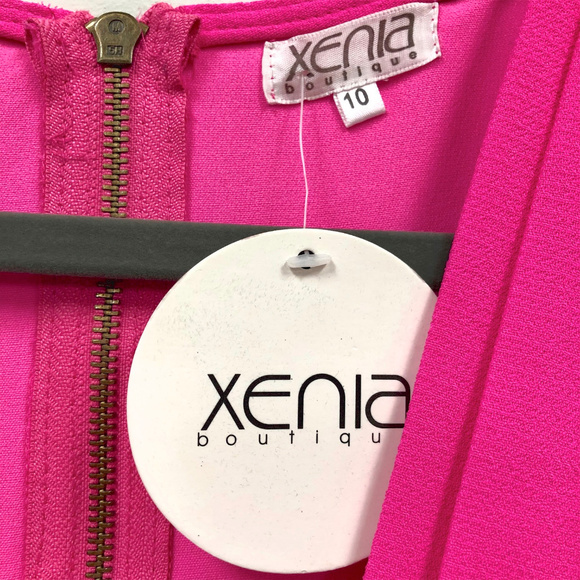NWT Xenia Deep V Hot Pink Dress - Picture 5 of 5